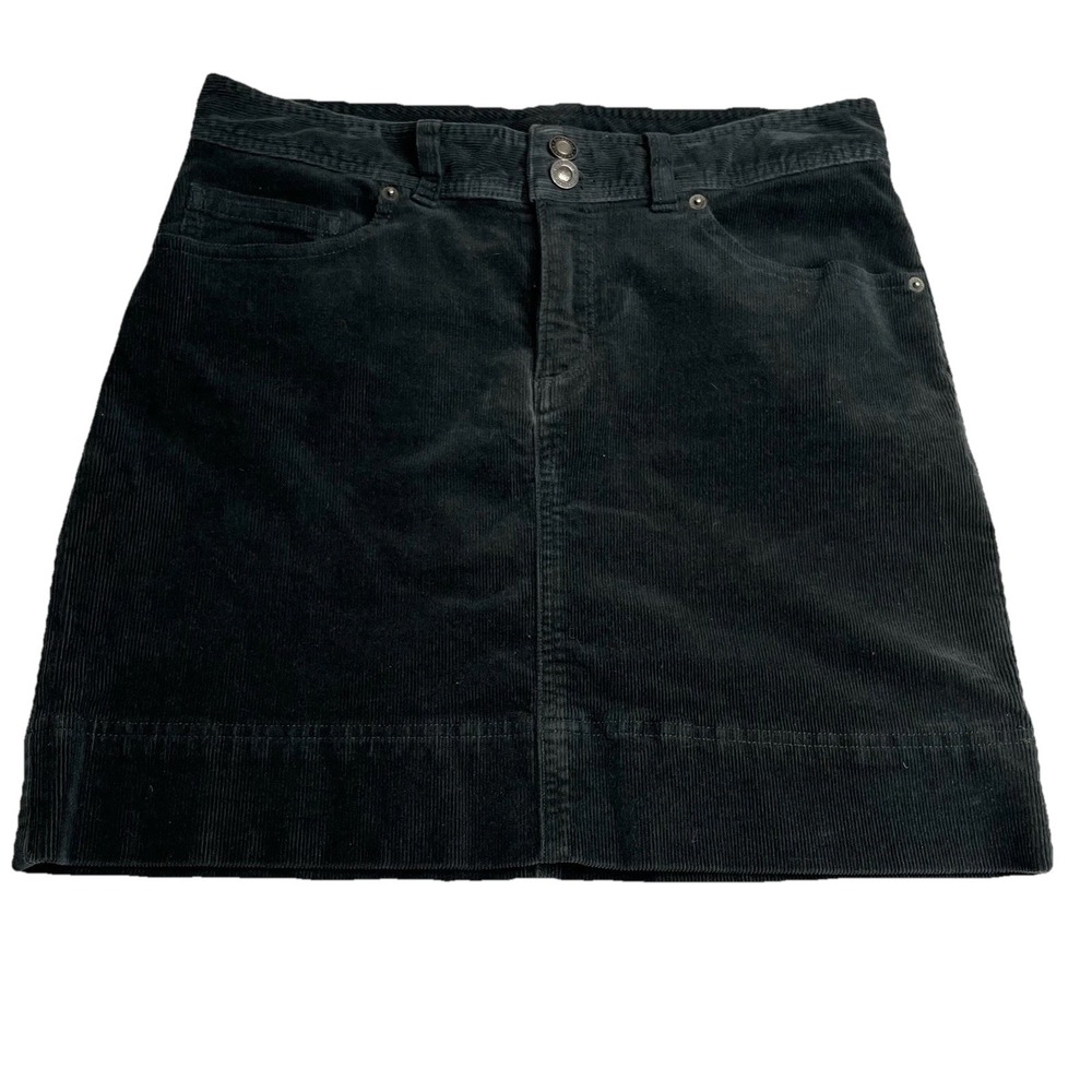 Patagonia Women's Skirt Corduroy Black Mini 4 Organic Cotton Boho Outdoor Preppy
